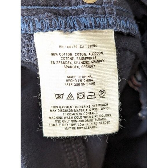 Pilcro and the Letterpress Anthropologie Stet Navy Blue Corduroy Skinny Pant Wom - Picture 4 of 7